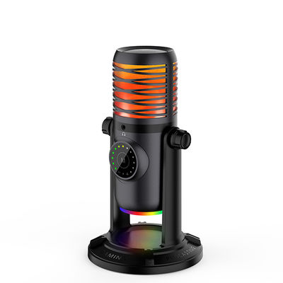Microphone de jeu de condensateur de RVB USB pour l'ordinateur de téléphone d'ordinateur portable de PC