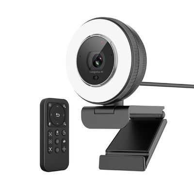 Webcam automatique 2k de foyer de double microphone avec la bonne lumière réglable