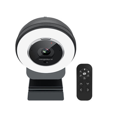 Webcam compact du webcam 1080P 60FPS de filtre de beauté avec l'anneau léger