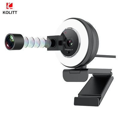 Caméra de HD 1080p 60fps USB avec Ring Light/à télécommande construite dans la couverture d'intimité