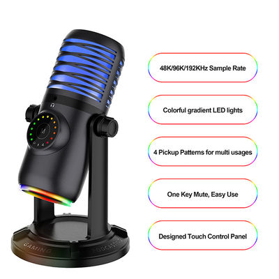 Couler le microphone Podcast de jeu du condensateur MIC USB RVB pour le PC PS4 PS5 d'ordinateur portable