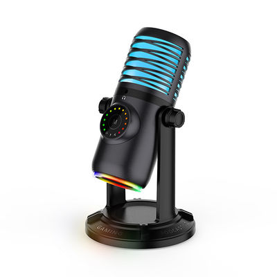 Microphone de jeu de condensateur de RVB USB pour l'ordinateur de téléphone d'ordinateur portable de PC