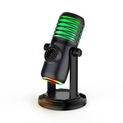 Microphone de jeu de condensateur de RVB USB pour l'ordinateur de téléphone d'ordinateur portable de PC