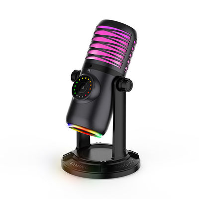 Microphone de jeu de condensateur de RVB USB pour l'ordinateur de téléphone d'ordinateur portable de PC