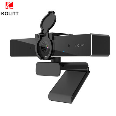 Webcam grand-angulaire de la mise au point automatique 4K, caméra de la haute définition d'USB avec le double microphone