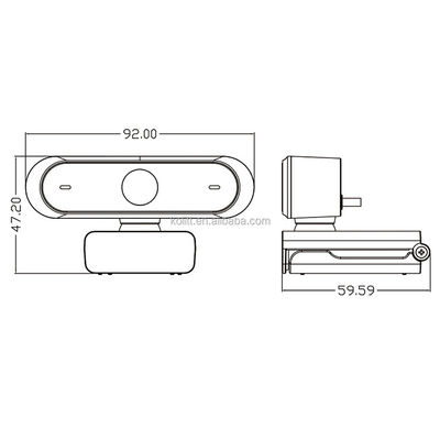Caméra prête à l'emploi d'ordinateur portable d'USB de la mise au point automatique C15 avec la couverture d'intimité