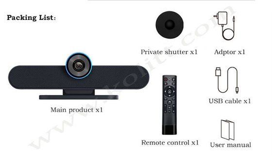 Caméra vidéo de C46 4K ultra HD, caméra de bureau avec le microphone et haut-parleur