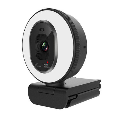 Plein webcam d'Usb de HD 1080p, mise au point automatique rapide LED Ring Light Webcam