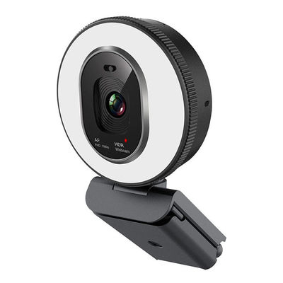 Plein webcam d'Usb de HD 1080p, mise au point automatique rapide LED Ring Light Webcam