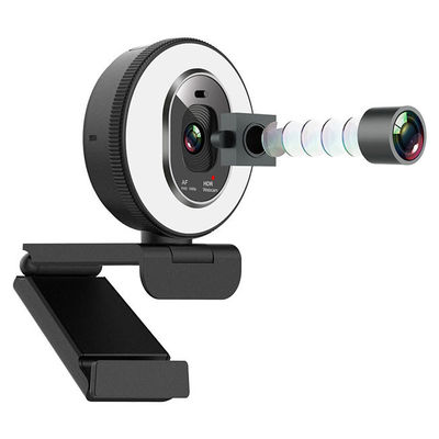 Caméra web prête à l'emploi de webcam de jeu de la mise au point automatique FHD 1080p avec l'anneau léger