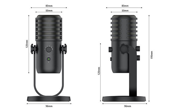 Microphone dynamique Podcast d'USB pour l'enregistrement vocal Live Streaming Gaming