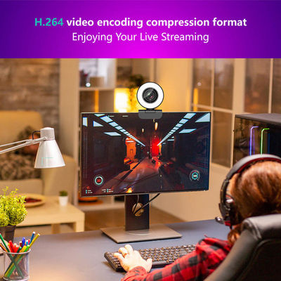 Caméra web 1080P 30FPS Live Streaming Camera d'USB de PC de bureau