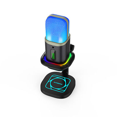 Microphone d'USB de jeu de la CE, indicateur de Mic With Quick Mute RVB de condensateur de PC