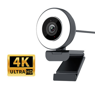 Le webcam Ring Light With Dual Stereo de la haute définition de C27 4K ébruitent décommander Mics