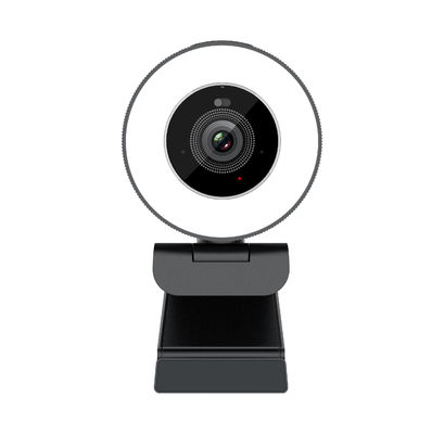 1080P webcam rotatif, webcam de mise au point automatique de 4K UHD avec Ring Light