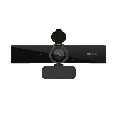 Webcam noir de résolution de la couleur 4K, caméra web grande-angulaire d'angle de visualisation de 90 degrés