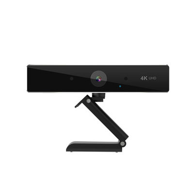 Webcam noir de résolution de la couleur 4K, caméra web grande-angulaire d'angle de visualisation de 90 degrés