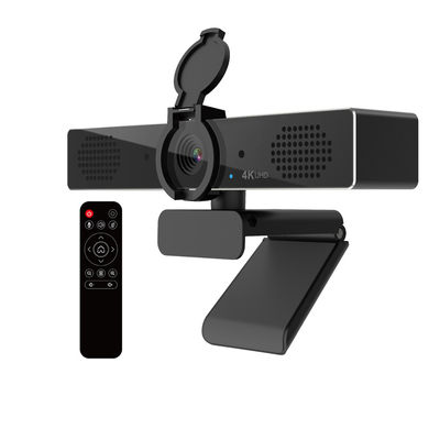4K a fixé la webcam ultra HD de foyer les vues d'angle de 120 degrés ont intégré le microphone/haut-parleur